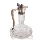A silver-mounted glass decanter, Russia, 1908-1917