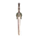 A silver and enamel sword-shaped paperknife, Portugal, Lissabon, circa 1931