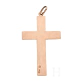 A Russian 14ct gold cross-pendant