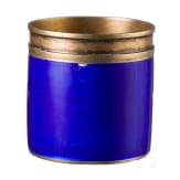 A Russian silver-gilt and guilloch&eacute;-enamel miniature cup (vodka beaker), stamped St. Petersburg, Faberg&eacute;, workmaster Anders Nevalainen, 1908