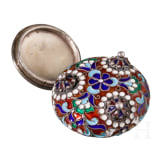 A silver and cloisonn&eacute; enamel pill box, Russia, circa 1890