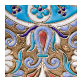 A silver-gilt and cloisonn&eacute; enamel cigarette case, Russland, Moscow, Vasili Andreev, 1908