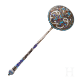 Gro&szlig;er Cloisonn&eacute;-Email-L&ouml;ffel, Russland, Moskau, Nikolaj N. Swerew, 1898-1908