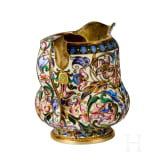 Bedeutendes siebenteiliges Cloisonn&eacute;-Email-Teeservice, Russland, Moskau, Pawel Owtschinnikow, 1896-1908