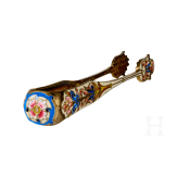 Bedeutendes siebenteiliges Cloisonn&eacute;-Email-Teeservice, Russland, Moskau, Pawel Owtschinnikow, 1896-1908