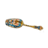 Bedeutendes siebenteiliges Cloisonn&eacute;-Email-Teeservice, Russland, Moskau, Pawel Owtschinnikow, 1896-1908