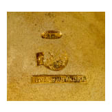 Bedeutendes siebenteiliges Cloisonn&eacute;-Email-Teeservice, Russland, Moskau, Pawel Owtschinnikow, 1896-1908