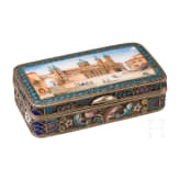 Cloisonn&eacute;-Email-Schnupftabakdose, Russland, gestempelt Moskau, 20. Artel, 1908-1917