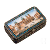 Cloisonn&eacute;-Email-Schnupftabakdose, Russland, gestempelt Moskau, 20. Artel, 1908-1917