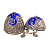 Silber und Guilloch&eacute;-Email Ei mit Monogramm von Nikolaus II, Russland, 2. H&auml;lfte des 20. Jhdts.