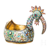 Cloisonn&eacute;-Email-Kowsch in Form eines Vogels, Russland, 2. H&auml;lfte des 20. Jhdts.