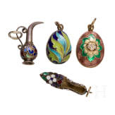 Vier Cloisonn&eacute;-Email-Anh&auml;nger