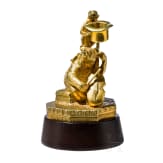 Vergoldete Bronzegruppe mit B&auml;r, sp&auml;tes 19./fr&uuml;hes 20. Jhdt.