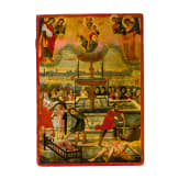 Ikone mit der Gottesmutter &bdquo;lebenspendende Quelle", Griechenland, um 1800