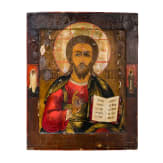 Gro&szlig;e Ikone mit dem Christus Pantokrator, Russland, sp&auml;tes 19. Jhdt.