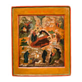 Ikone mit der Christi Geburt, Russland, 20. Jhdt.