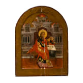 Ikone mit dem Evangelisten Matth&auml;us, Russland, um 1800