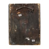 Seltene Ikone mit der Heiligen Sophia mit ihrem T&ouml;chtern und dem Heiligen Christophorus Kynokephalos, Russland, 19. Jhdt.