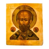 Ikone mit dem Heiligen Nikolaus von Myra, Russland, um 1900