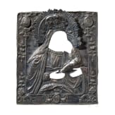 Six icon oklads (three silver), Russia, St. Petersburg, 1736 (one), Moscow (two), 19th century