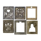 Six icon oklads (two silver), 19th century - 1918