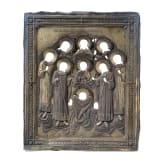 Six icon oklads (two silver), 19th century - 1918