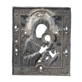 Sechs Ikonen-Oklade (drei Silber), Russland, 19. Jhdt.