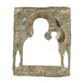 Sechs Ikonen-Oklade (drei Silber), Russland, 19. Jhdt.