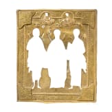 Sechs Ikonen-Oklade (drei Silber), Russland, 19. Jhdt.