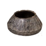 An Achaemenid Chlorite vessel with figurative frieze, 5th century B.C.