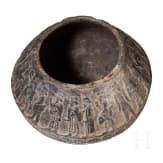 An Achaemenid Chlorite vessel with figurative frieze, 5th century B.C.