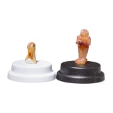 Two ancient Egyptian amulets from carnelian, depicting a cicada and the deity Nehebkau, 18th Dynasty, 16th&ndash;14th centuries B.C.