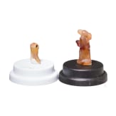 Two ancient Egyptian amulets from carnelian, depicting a cicada and the deity Nehebkau, 18th Dynasty, 16th&ndash;14th centuries B.C.