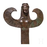 Three bronze figurines in the form of sirens, Greek, third quarter of the 6th century B.C.
