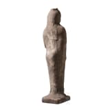 Ointment jar in the shape of a girl with a dove, from southern Italy, modeled after an Eastern Greek design, circa 500 B.C.