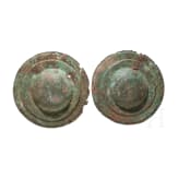 Two Bronze Phalerae (pectoral and dorsal armour) Italic, 6th &ndash; 5th Century B.C.