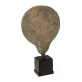 Etruscan bronze mirror with a four-line inscription, 5th&ndash;3rd centuries B.C.