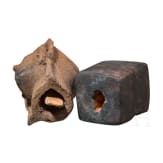 Votivkopf aus Terrakotta, etruskisch, 3. - 2. Jhdt. v. Chr.