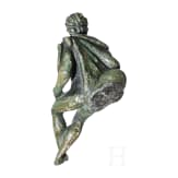 Bronzestatuette eines sitzenden Fauns, r&ouml;misch, 1. &ndash; 2. Jhdt. n. Chr.