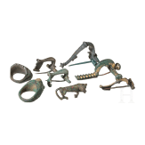 Six Roman bronze brooches and two bronze rings, 1st&ndash;4th centuries A.D.