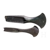 Two bronze heel axes, Middle Bronze Age, 15th&ndash;14th centuries B.C.