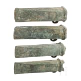 Four Breton bronze axes type Dahouet, late Bronze Age to early Iron Age of western Europe, 10th - 5th century B.C.