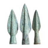 Three small spearheads, Late Bronze Age, 10th&ndash;9th centuries B.C.