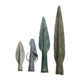 Four Bronze Age spearheads, 12th&ndash;9th centuries B.C.