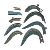 Three Bronze Age sickles and six sickle fragments, 12th&ndash;10th centuries B.C.
