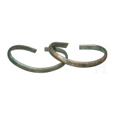 A pair of Hallstatt-period arm rings (Schaukelringe), 7th century B.C.