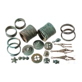 Early Iron Age complex with various bronze ornaments, Southeastern Europe, 7th century B.C.