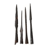 Four Early Middle Ages spearheads, 7th&ndash;9th centuries.