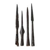 Four Early Middle Ages spearheads, 7th&ndash;9th centuries.