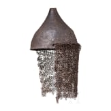 Iron helmet with a conical top and a mail neck guard, Russian forest-steppe region, 12th&ndash;13th centuries A.D.